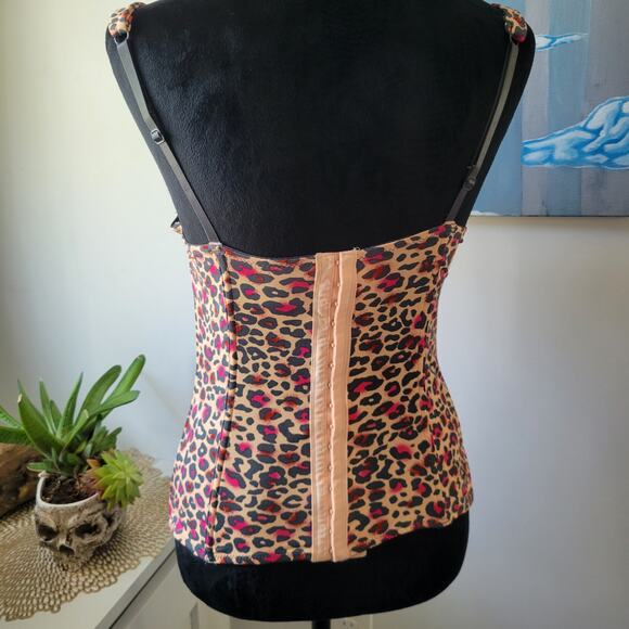 Y2K Rue 21 Tarea Push-Up Bra 36B – Pink Leopard Coquette Glam Grunge - Picture 4 of 10